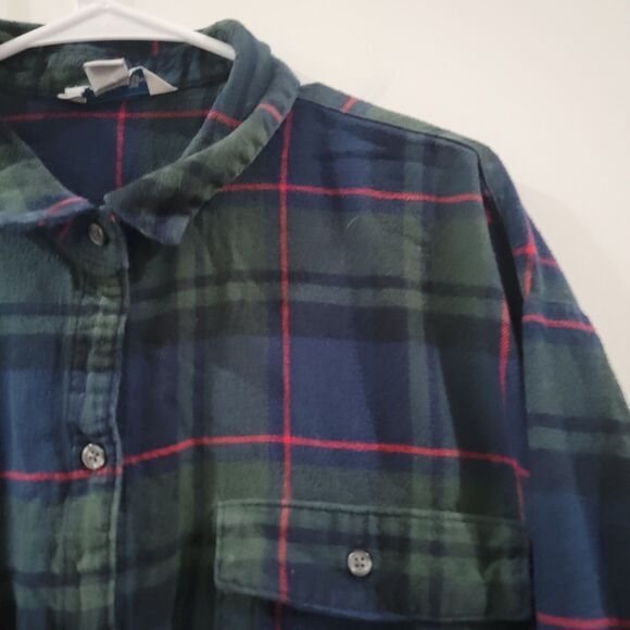 Old Navy The Boyfriend Shirt Button Up Womens Top Size 4X Plaid Fall Flannel - Picture 4 of 7